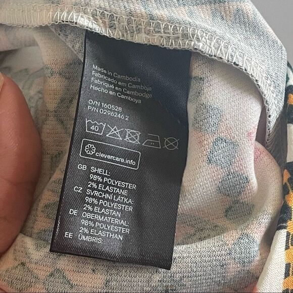 H&M White Orange Green Aztec Print Racerback Skater Midi Dress; SZ M; NWOT - Picture 8 of 8